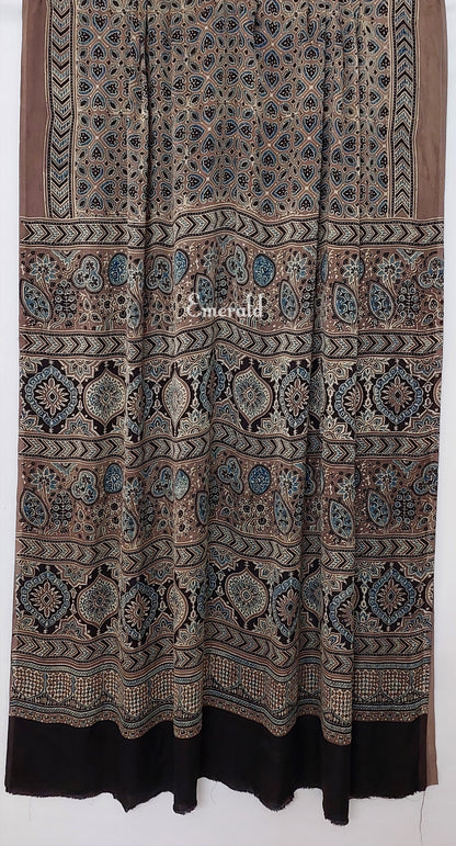 Modal Silk Ajrakh Saree