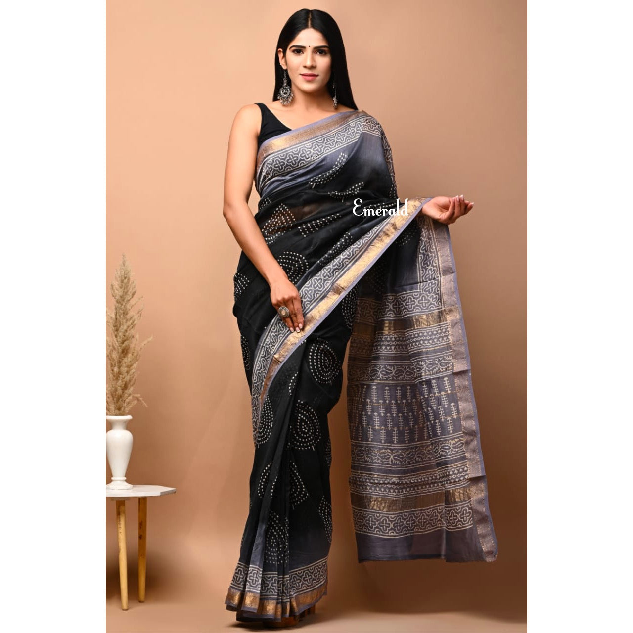 Maheshwari Bagru Saree