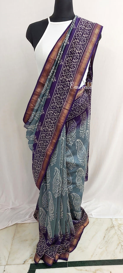 Maheshwari Bagru Saree