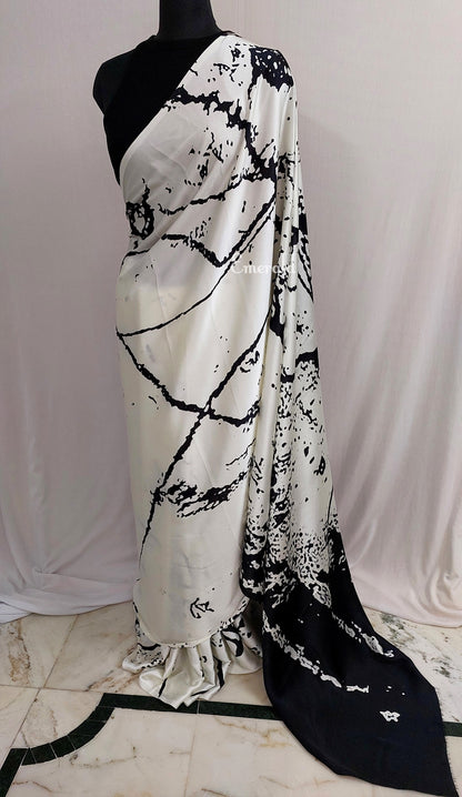 Printed Satin Silk Saree