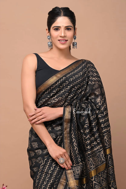 Maheshwari Bagru Saree