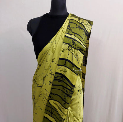 Printed Satin Silk Saree