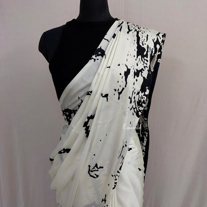 Printed Satin Silk Saree