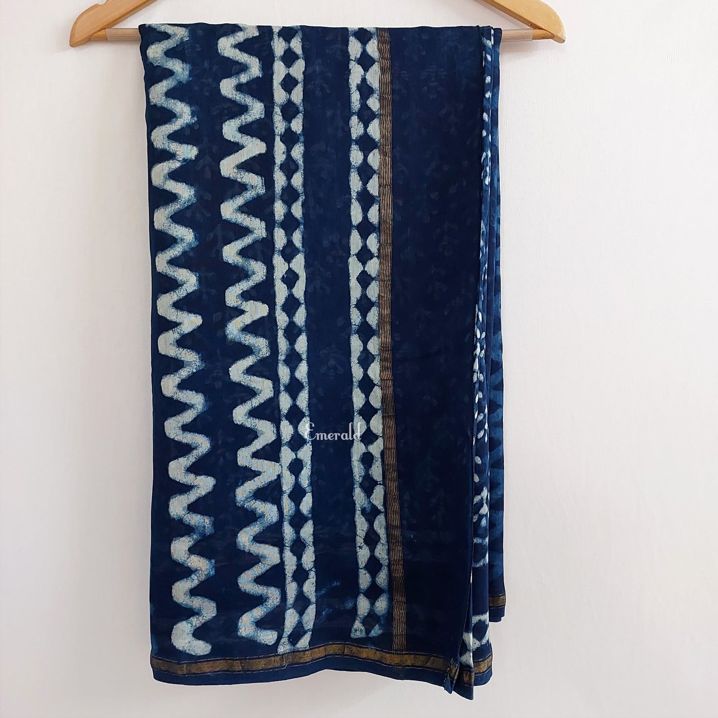 Chanderi Indigo Saree