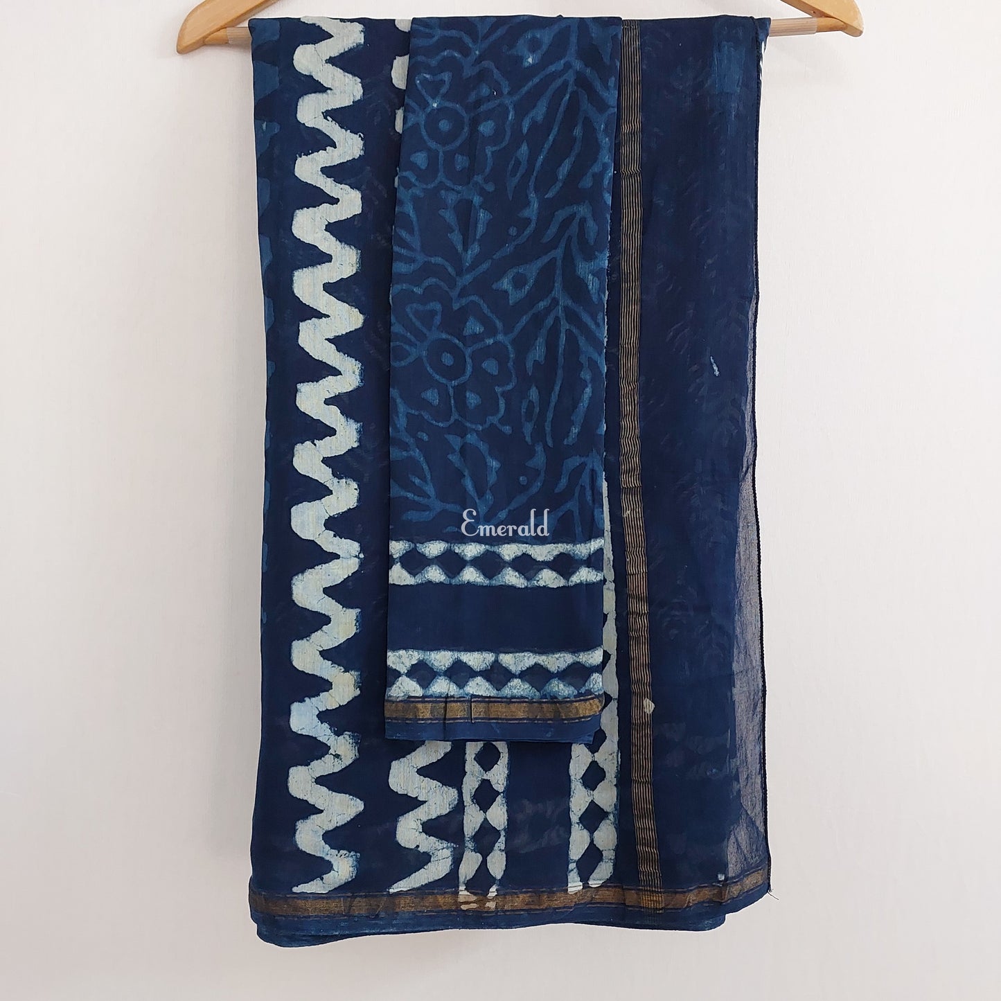 Chanderi Indigo Saree