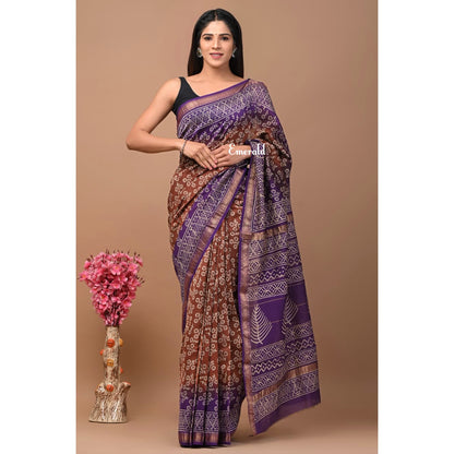 Maheshwari Bagru Saree