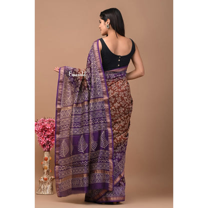 Maheshwari Bagru Saree