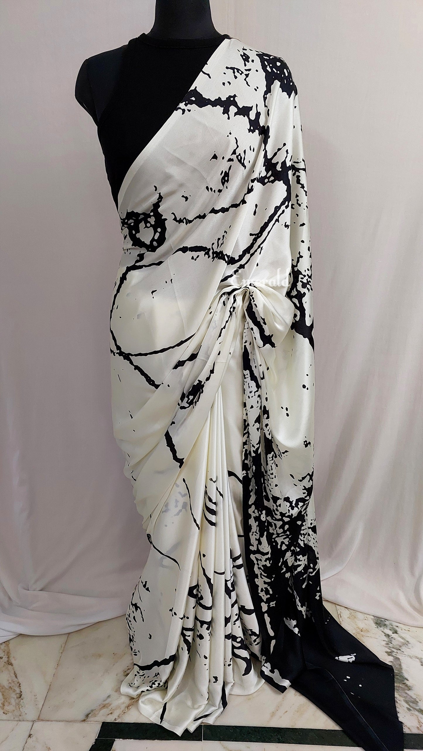 Printed Satin Silk Saree