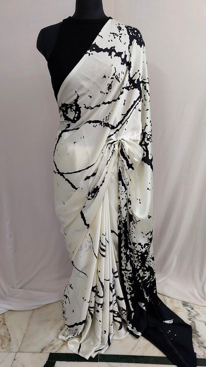 Printed Satin Silk Saree