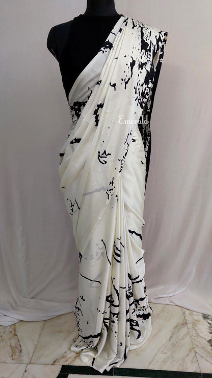 Printed Satin Silk Saree