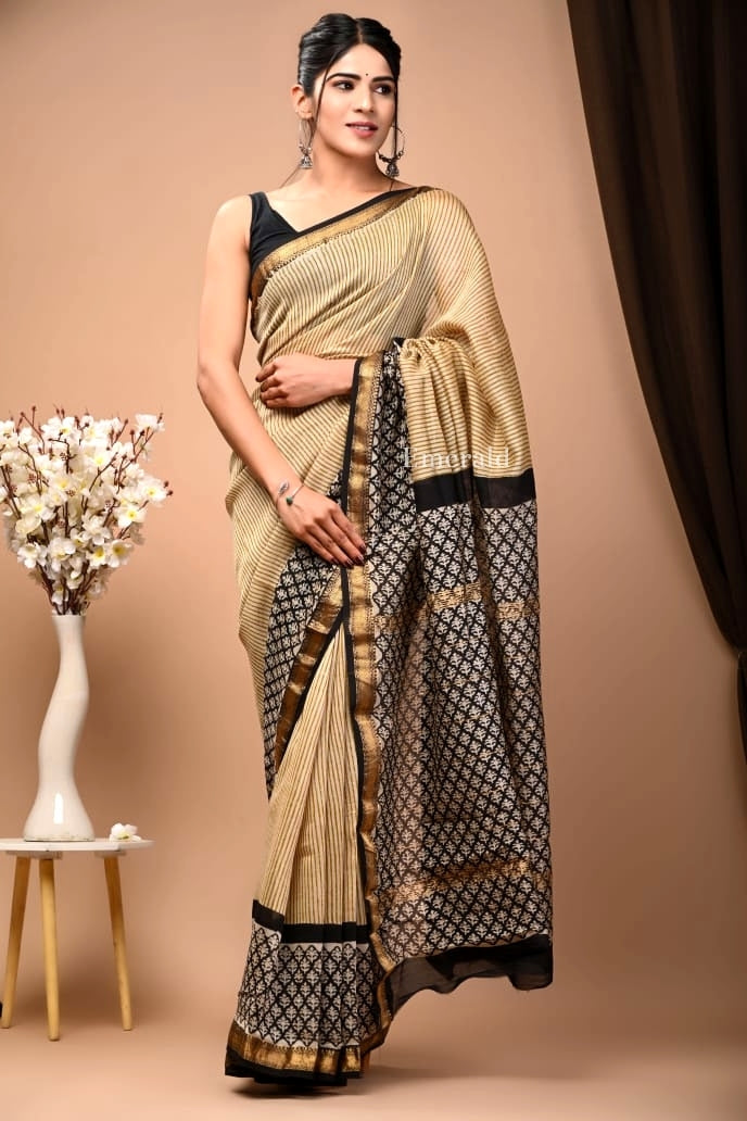 Maheshwari Bagru Saree