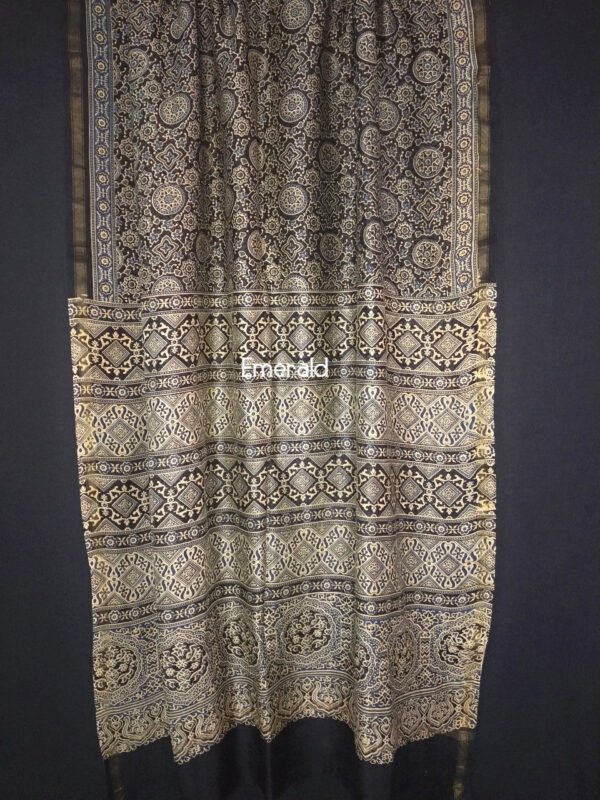 Chanderi Ajrakh Saree - Image 3