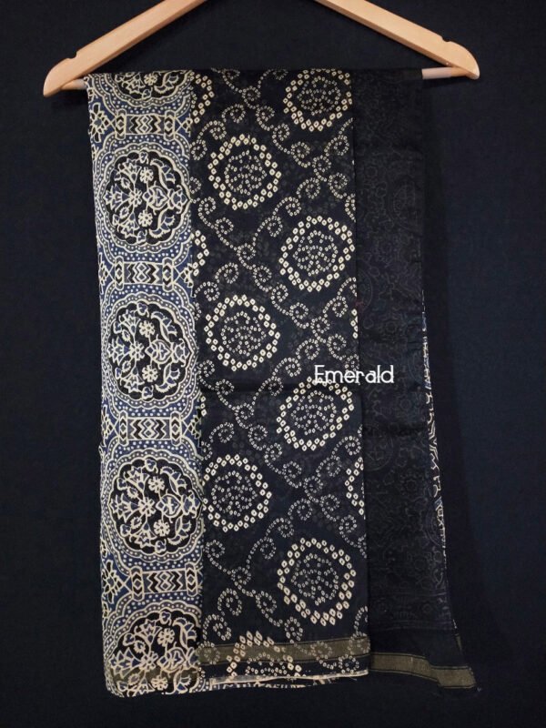 Chanderi Ajrakh Saree - Image 4