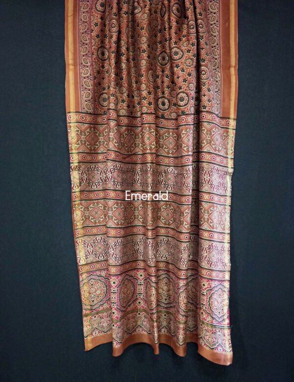 Chanderi Ajrakh Saree - Image 3