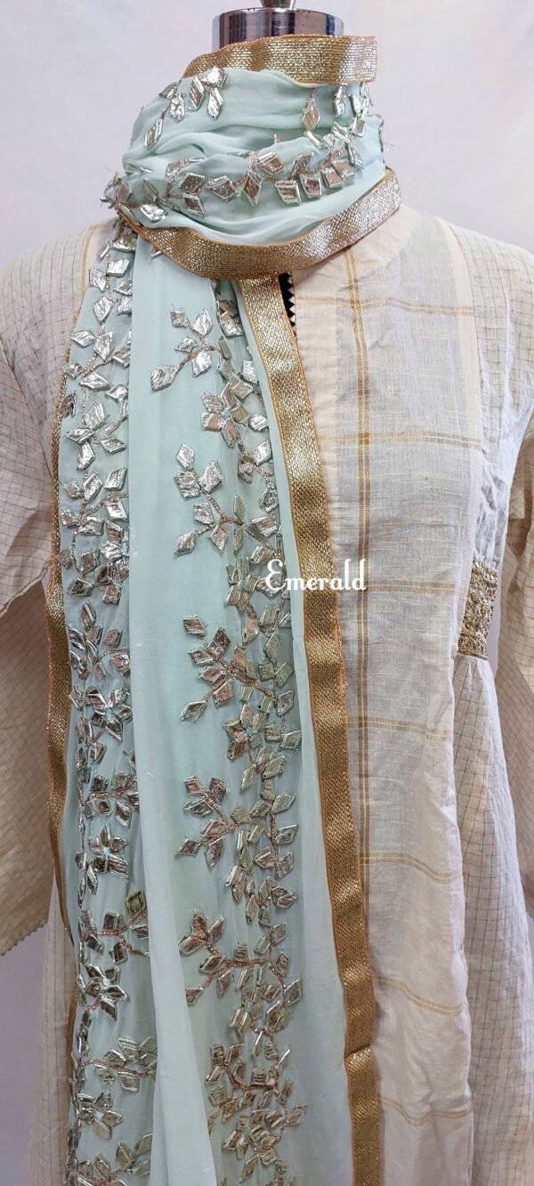 Georgette Gota Patti Work Dupatta - Image 4