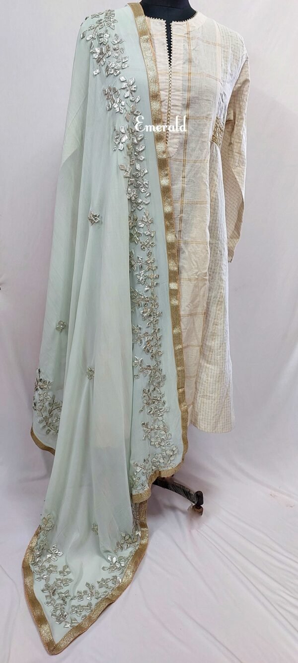 Georgette Gota Patti Work Dupatta - Image 5