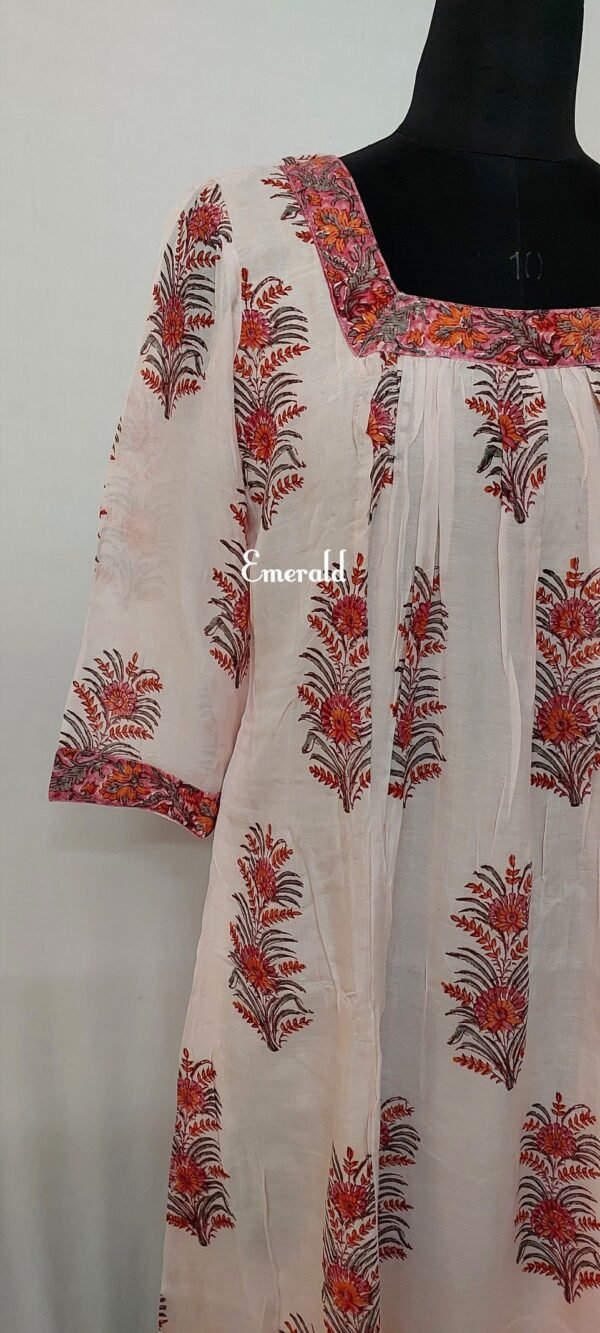 Handprinted Cotton Dress - Image 4