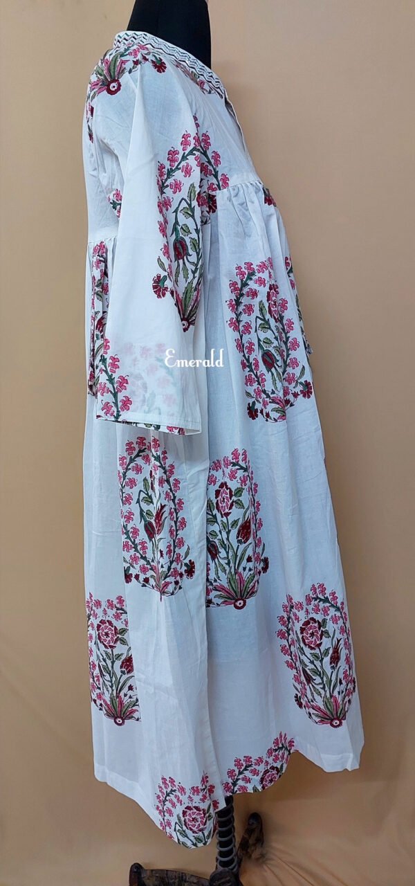 Handprinted Cotton Dress - Image 6