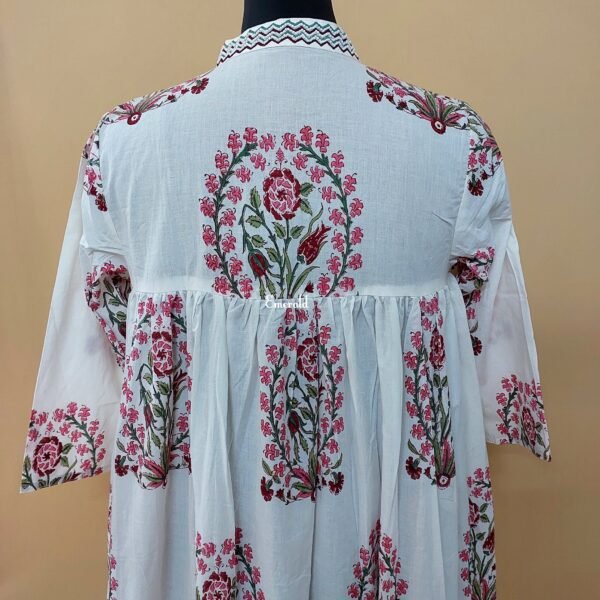 Handprinted Cotton Dress - Image 5