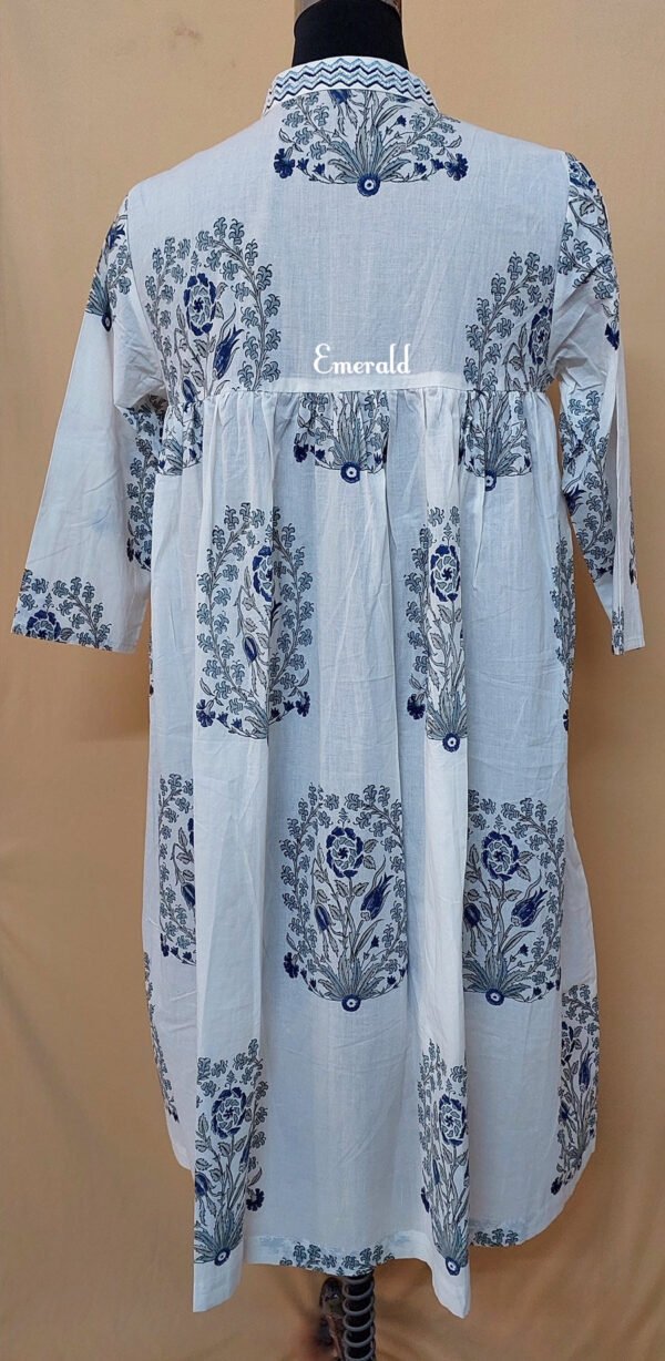 Handprinted Cotton Dress - Image 4