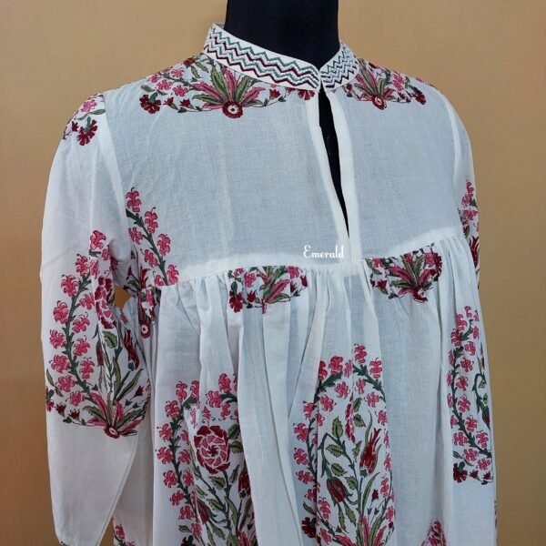 Handprinted Cotton Dress - Image 3