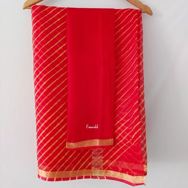 Kota Silk Leheriya Saree - Image 6