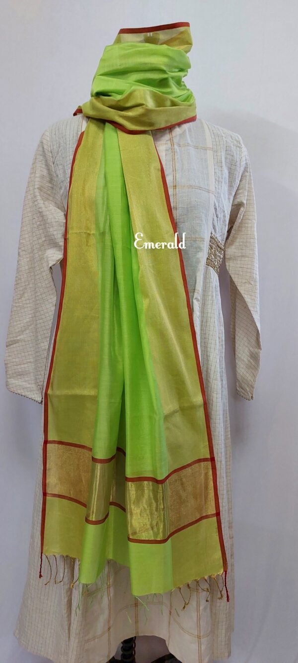 Maheshwari Cotton Silk Dupatta - Image 2