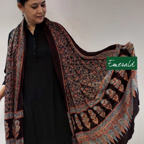 Modal Silk Ajrakh Dupatta - Image 6
