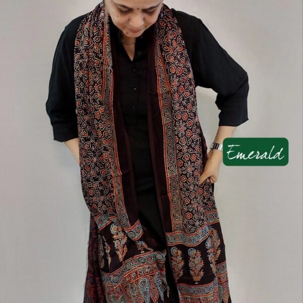 Modal Silk Ajrakh Dupatta - Image 7