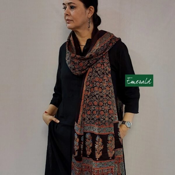 Modal Silk Ajrakh Dupatta - Image 5