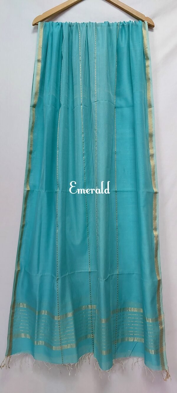 Maheshwari Cotton Silk Dupatta - Image 4