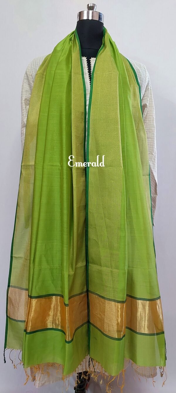 Maheshwari Cotton Silk Dupatta - Image 4