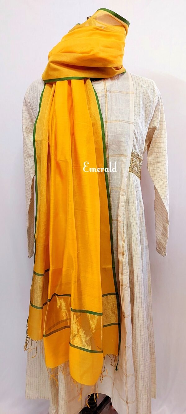 Maheshwari Cotton Silk Dupatta - Image 3