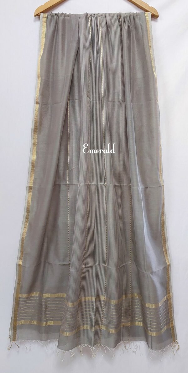 Maheshwari Cotton Silk Dupatta - Image 4