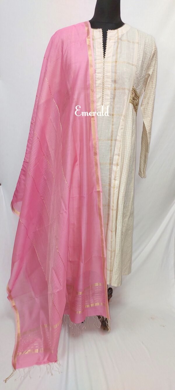 Maheshwari Cotton Silk Dupatta - Image 3