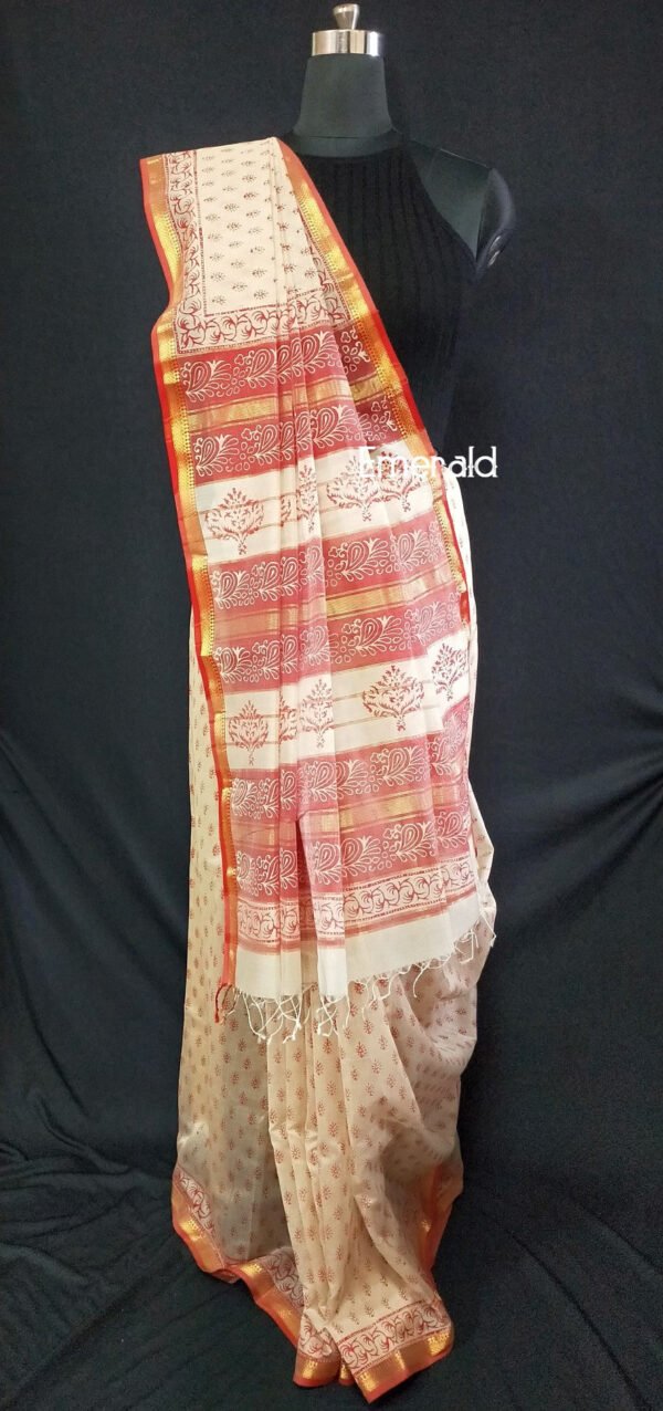 Maheshwari Cotton Silk Saree - Image 2