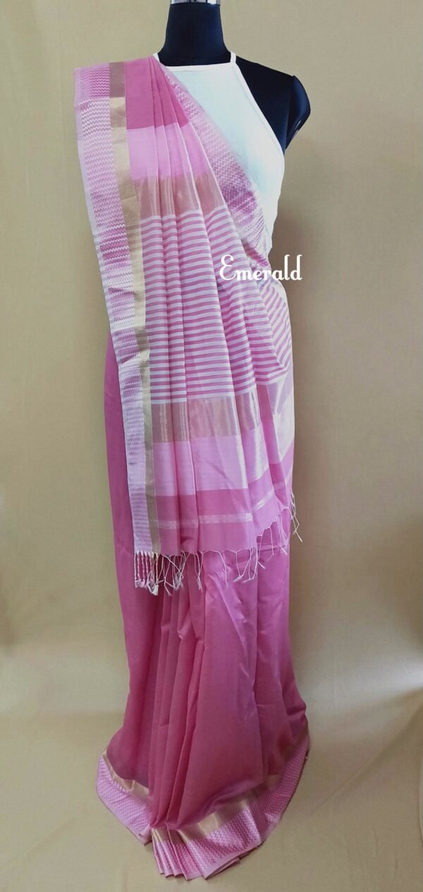 Maheshwari Cotton Silk Saree - Image 2