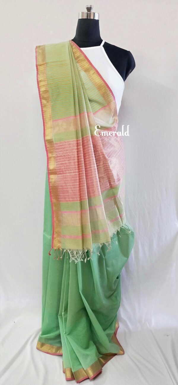 Maheshwari Cotton Silk Saree - Image 2