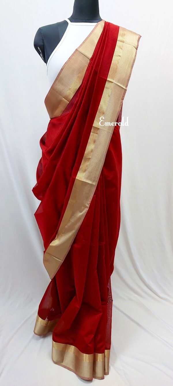 Maheshwari Cotton Silk Saree - Image 3