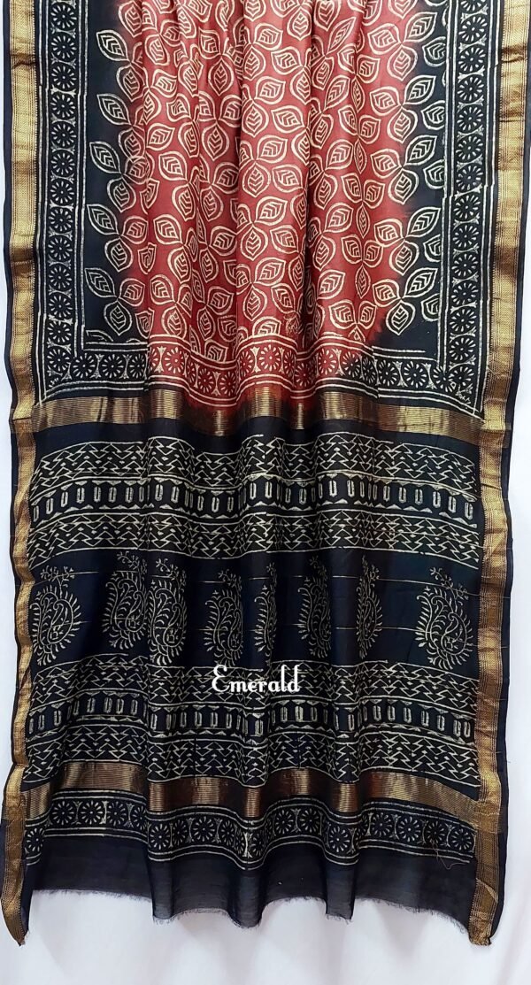 Maheshwari Bagru Saree - Image 3