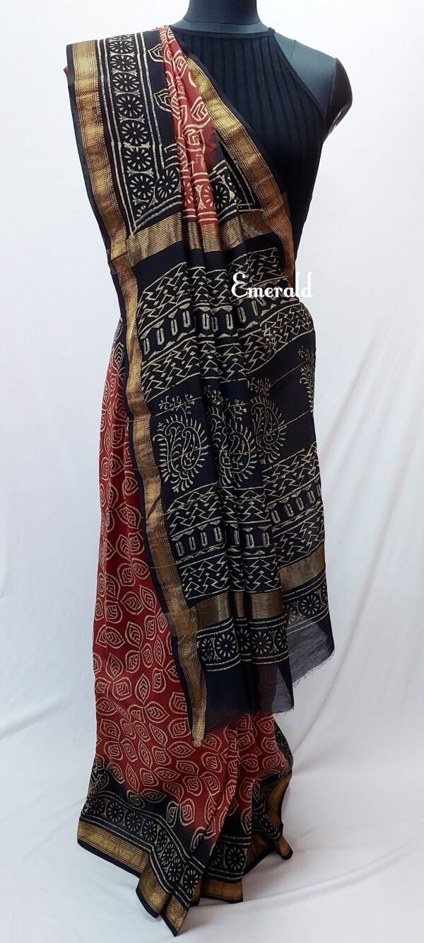 Maheshwari Bagru Saree - Image 4