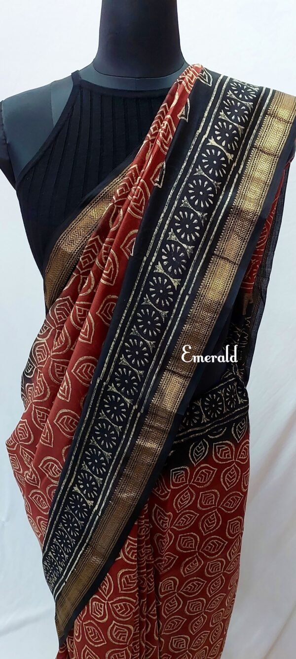 Maheshwari Bagru Saree - Image 8