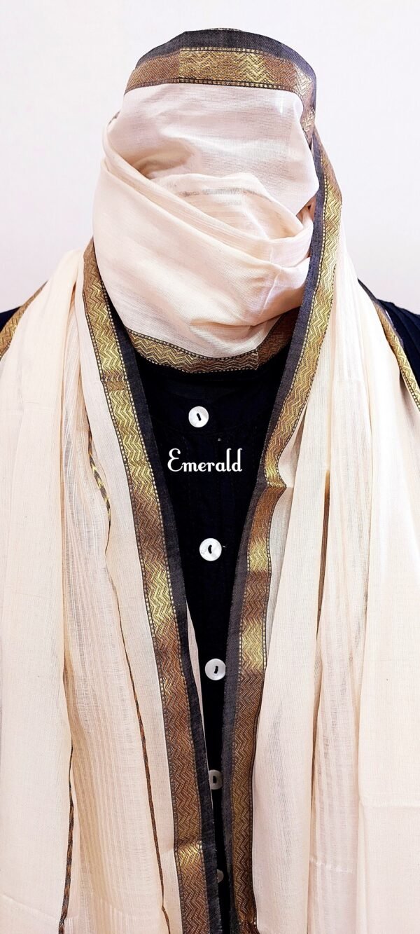 Maheshwari Cotton Silk Stole - Image 3