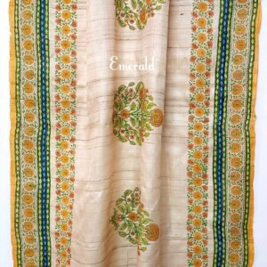 Tussar Silk Unstitched Kurta Set