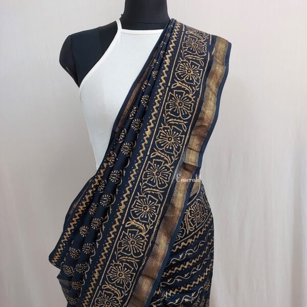 Maheshwari Bagru Saree - Image 9