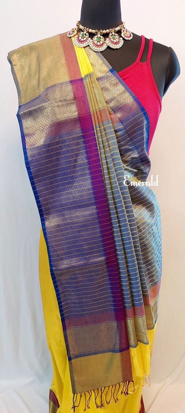 Maheshwari Silk Saree - Image 5