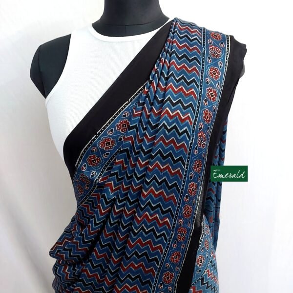 Modal Silk Ajrakh Saree - Image 2