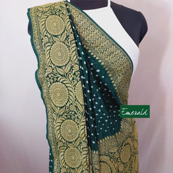 Bandhani Kanjeevaram Saree - Image 6