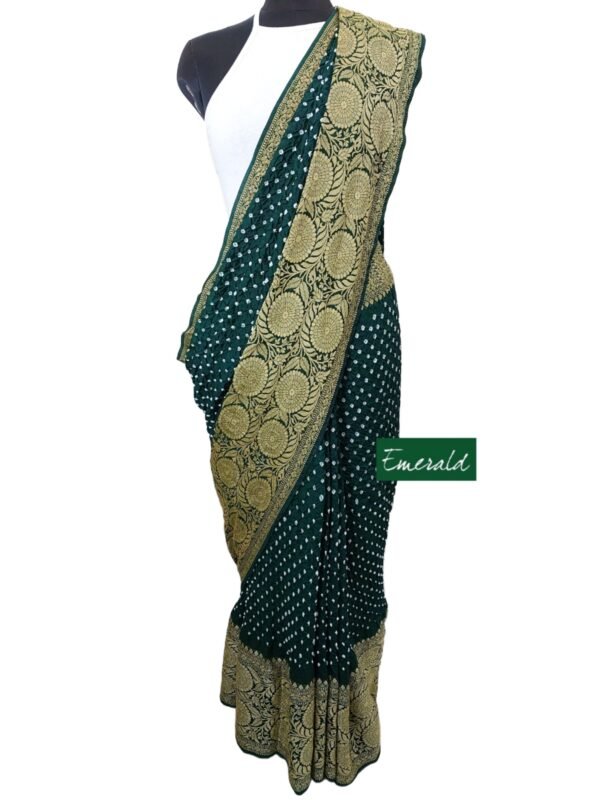 Bandhani Kanjeevaram Saree - Image 4