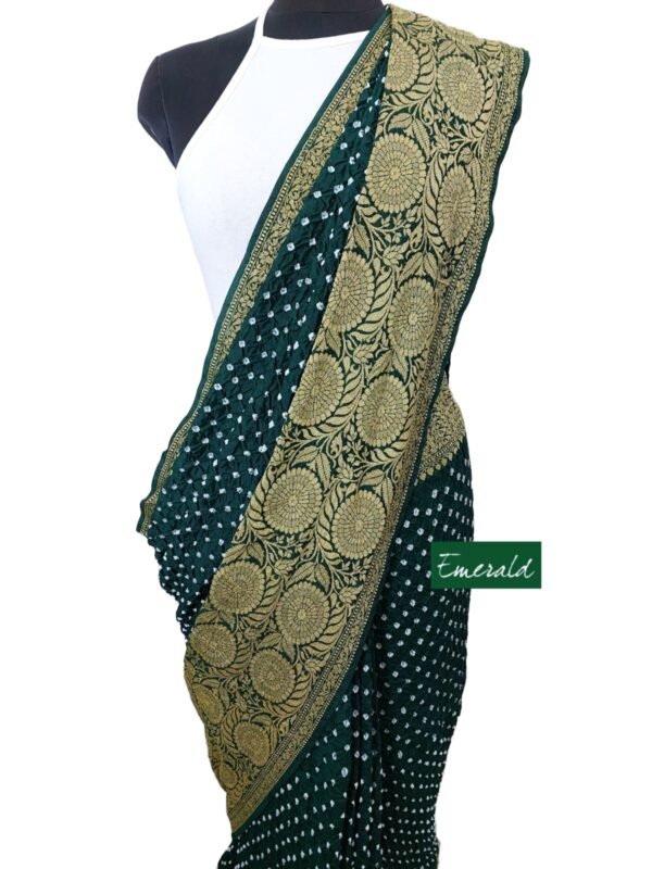 Bandhani Kanjeevaram Saree - Image 7